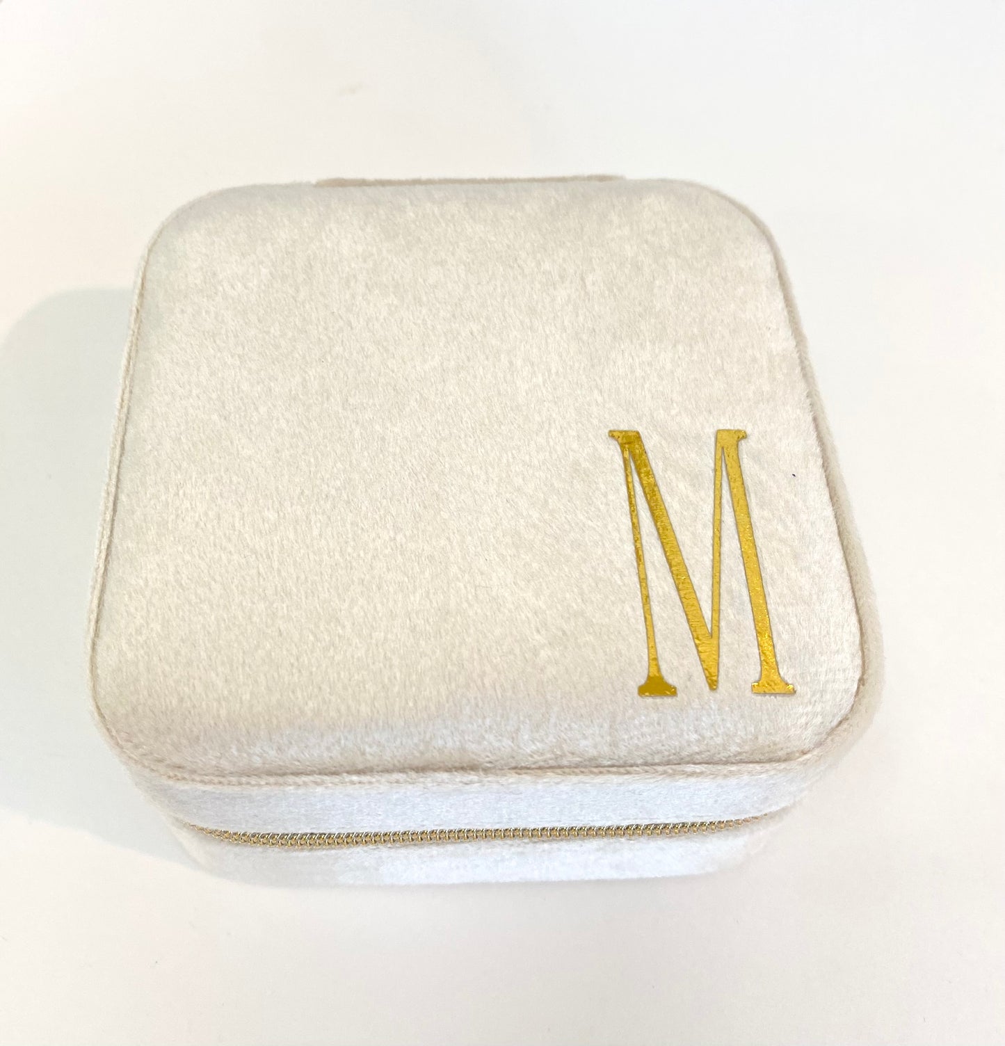 White Monogrammed Jewelry Box