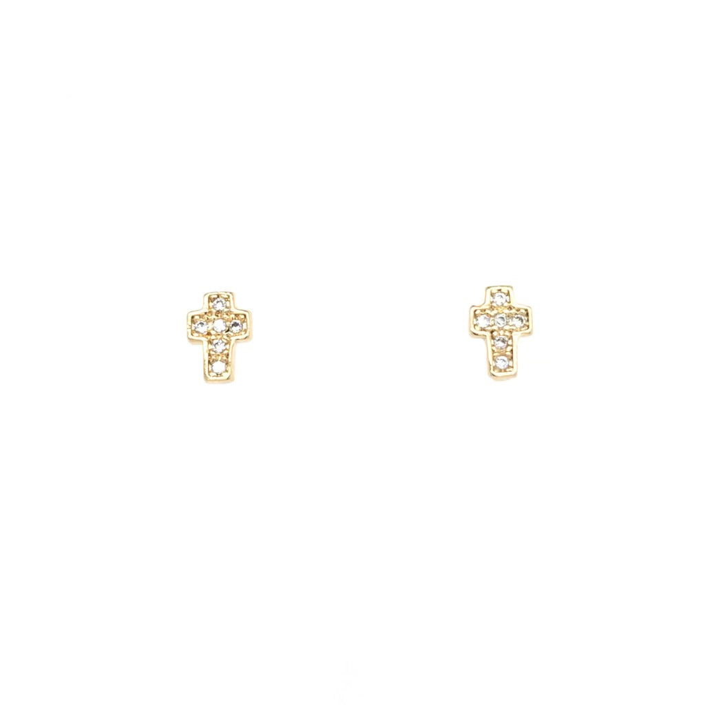 CK CZ Cross Earring