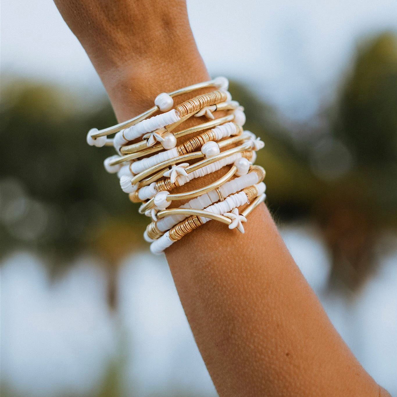 Island Girl Pearl Bangle