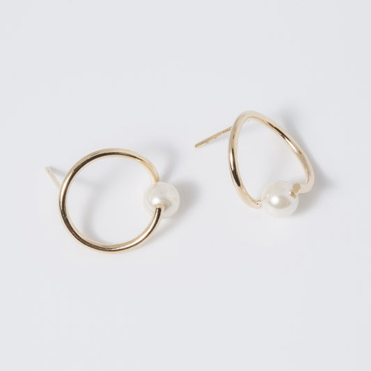 Sandy Pearl Earrings