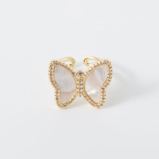 Mother of Pearl Butterfly Ring