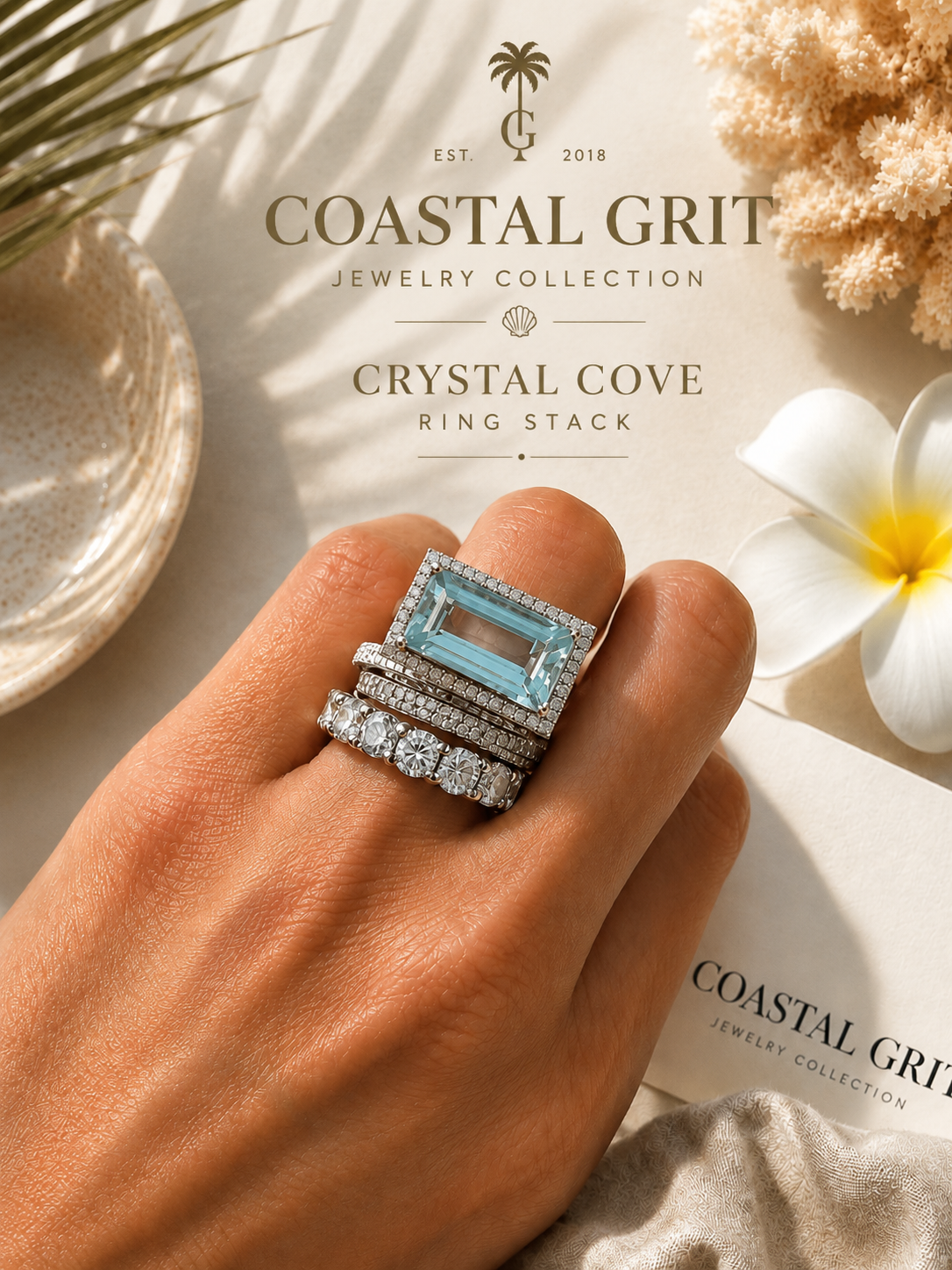 Crystal Cove Ring Stack