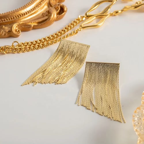 Golden Tassel Earrings