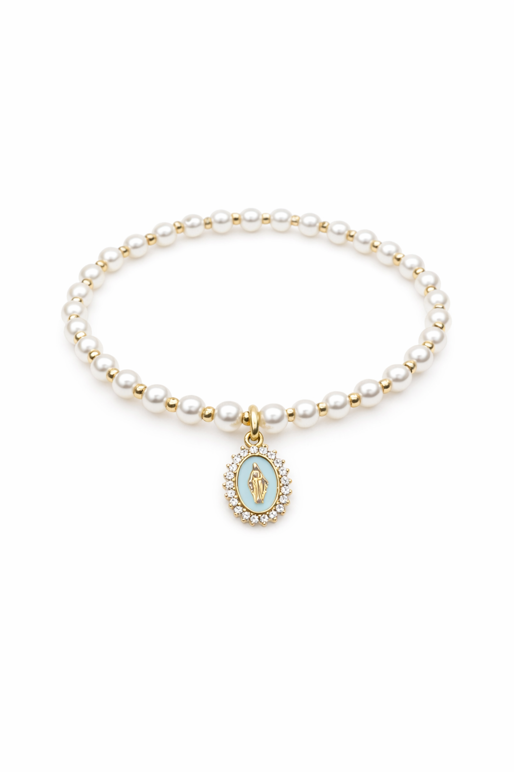 Our Lady of Lourdes Pearl Bracelet