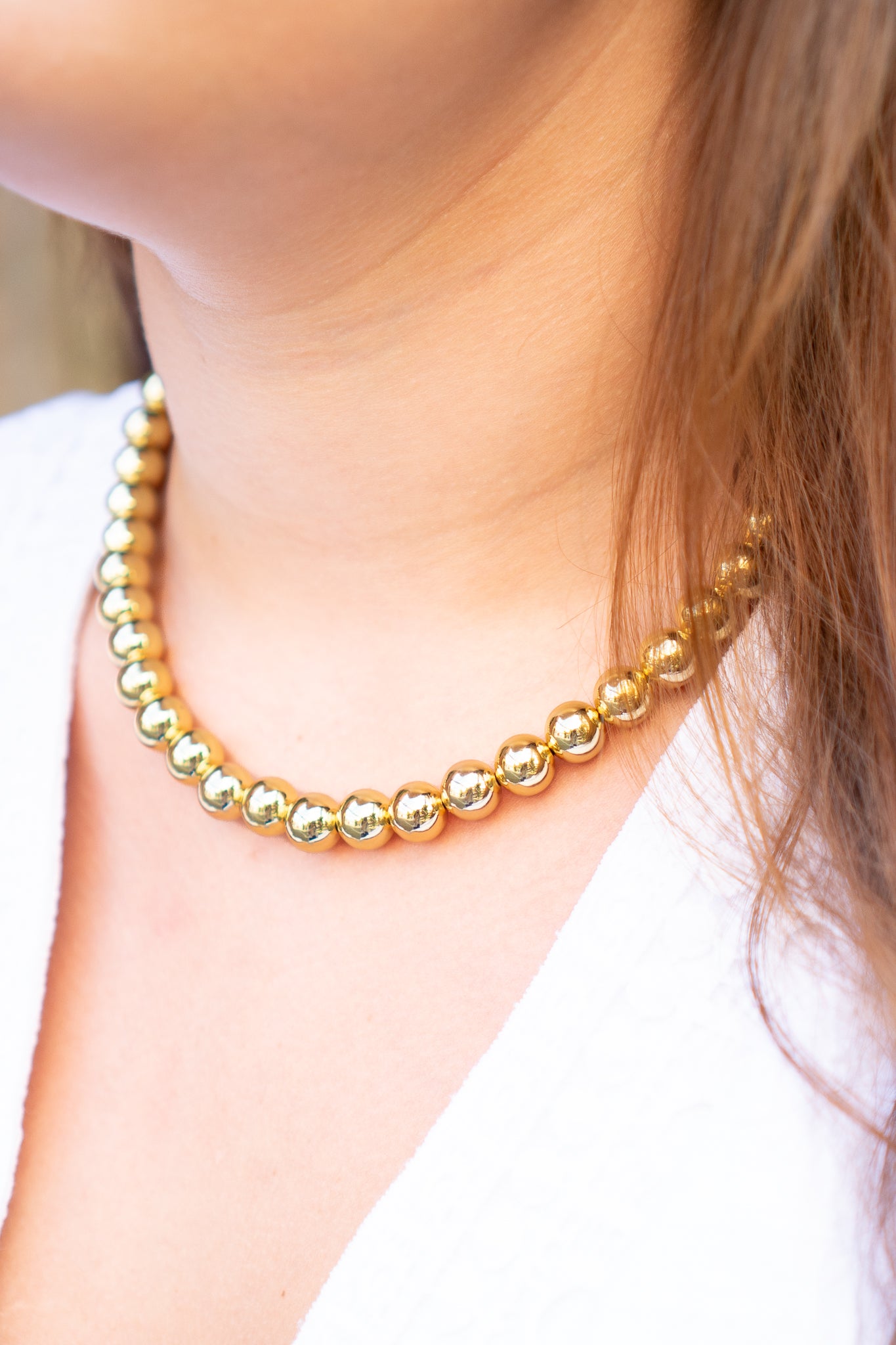 Gold Beaded Necklace