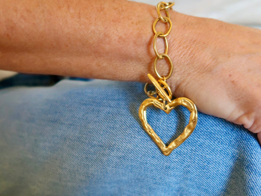 Heart Chunky Chain Bracelet