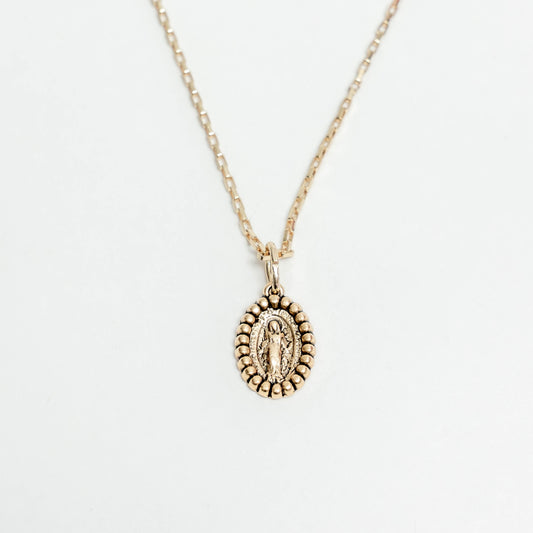 Antique Oval Mary Necklace