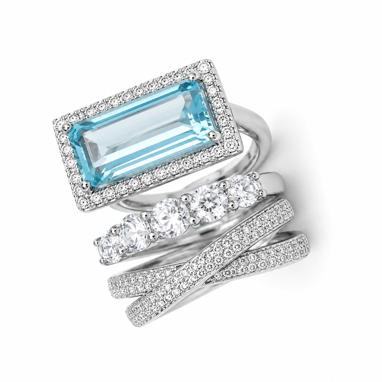 Crystal Cove Ring Stack