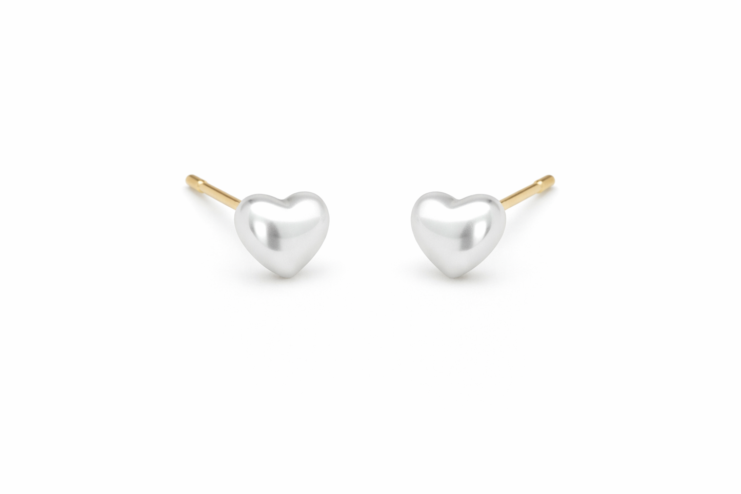 CK Pearl Heart Earrings