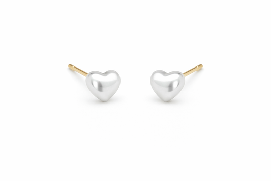 CK Pearl Heart Earrings