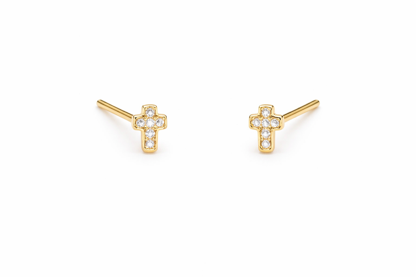 CK CZ Cross Earring