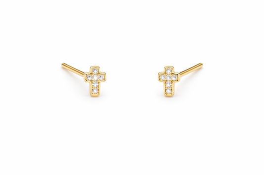 CK CZ Cross Earring