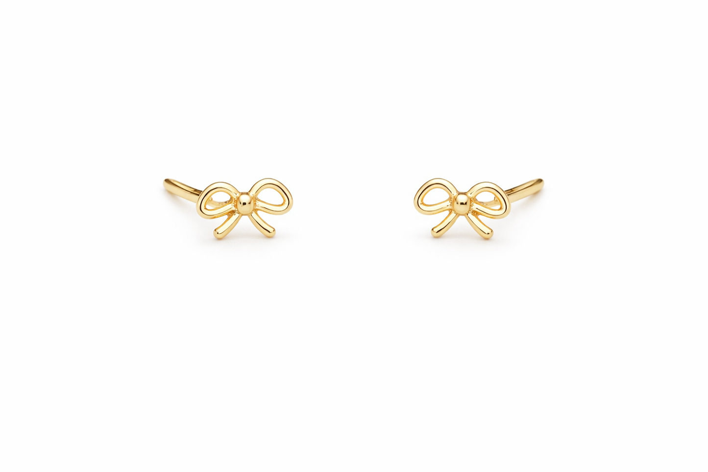 CK Gold Bow Earrings