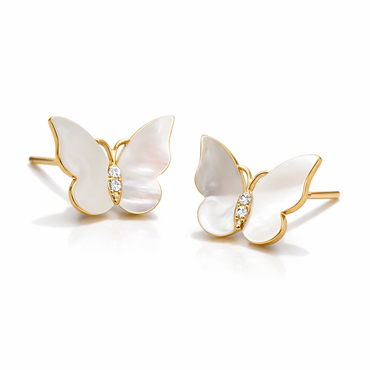 Mother of Pearl Butterfly Earrings