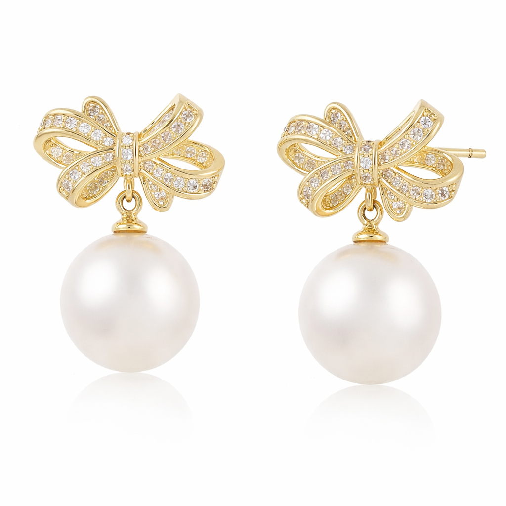 Belle Bow Pearl Drops