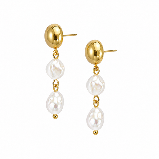 Coastal Pearl Drop Earrings