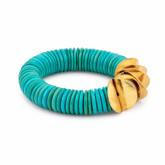 Cote D'Ivorie Turquoise Coconut Wood