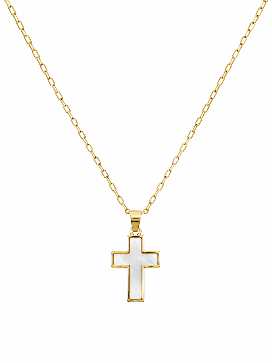 Mother of Pearl Cross Necklace