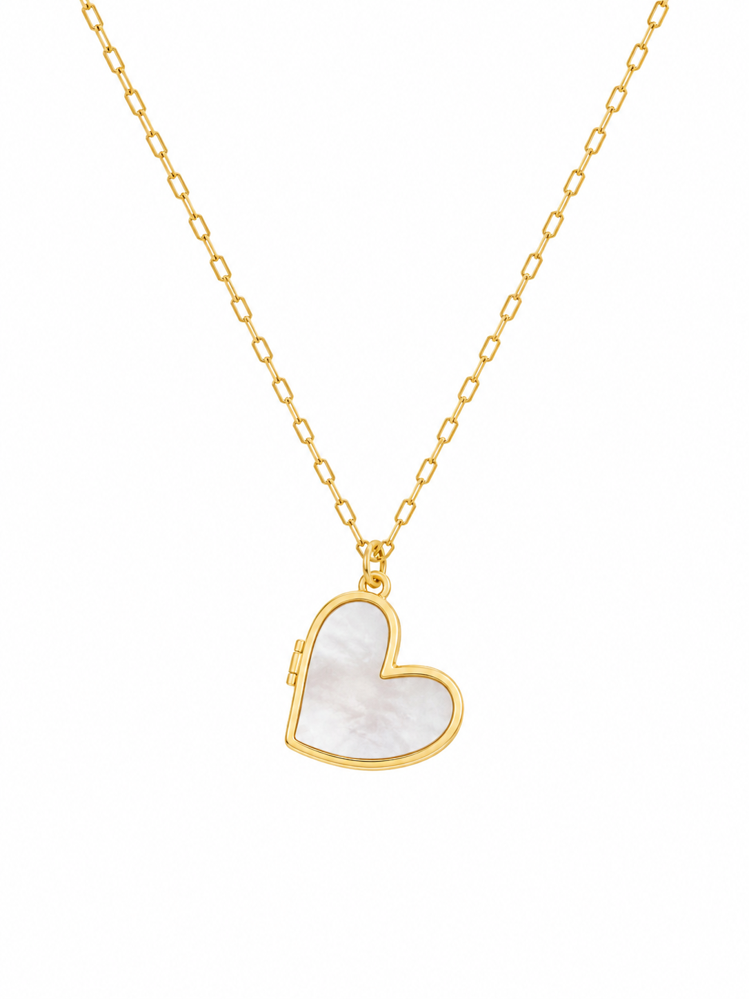 Mother of Pearl Heart Locket