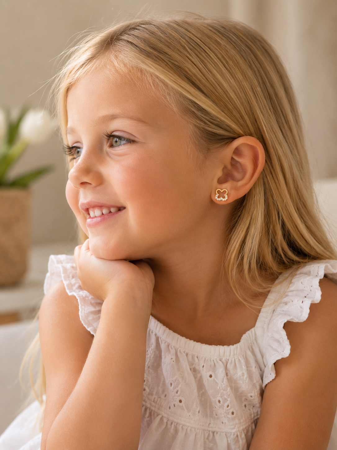 CK Quatrefoil Earrings