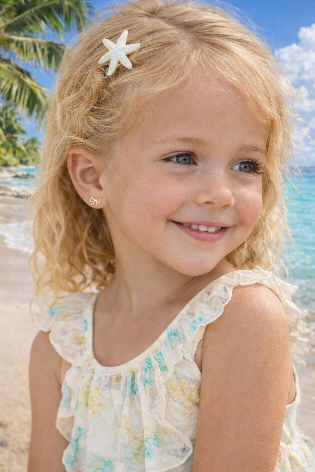 CK Gold Bow Earrings