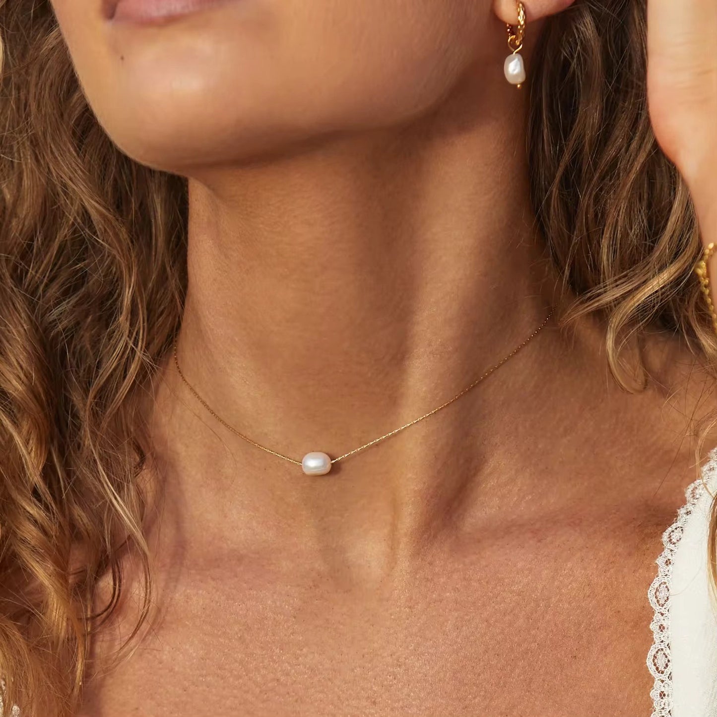 Delphine Pearl Necklace