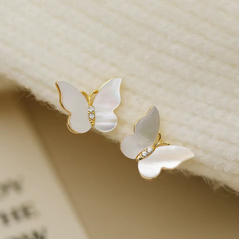 Mother of Pearl Butterfly Earrings