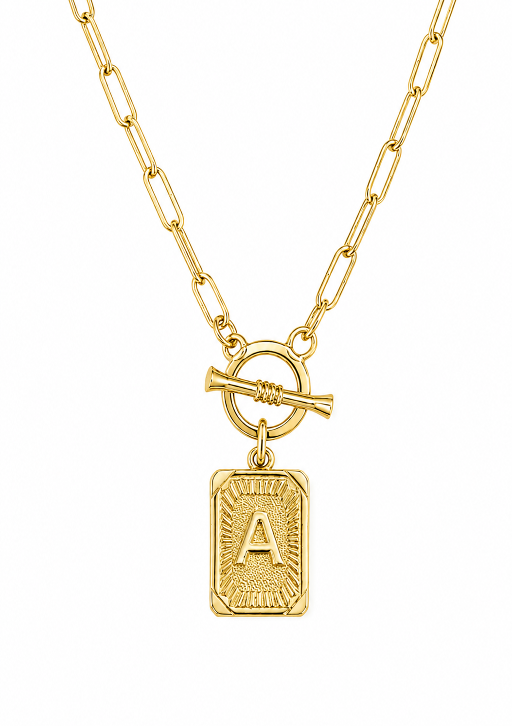 Initial Paperclip Necklace