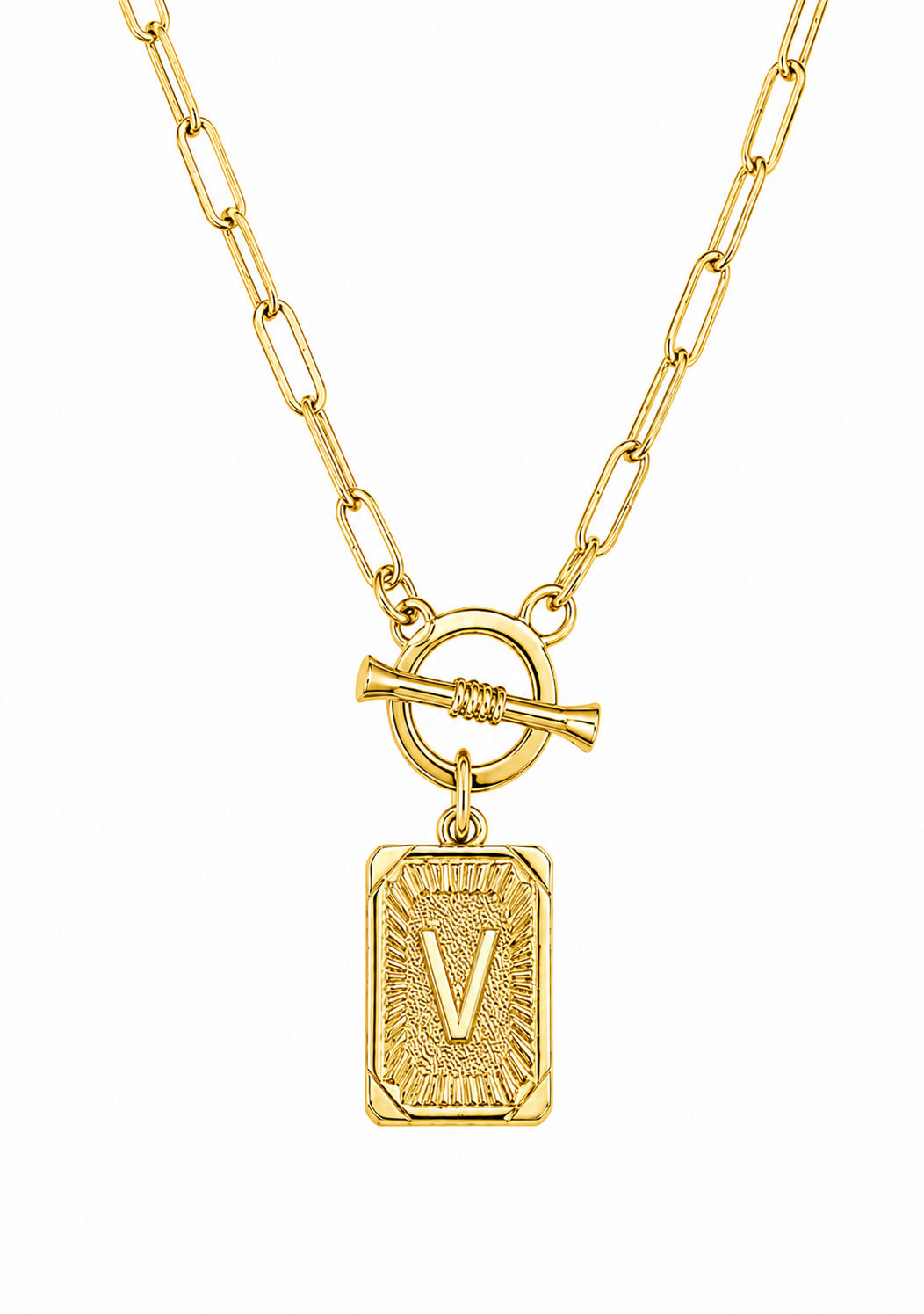 Initial Paperclip Necklace