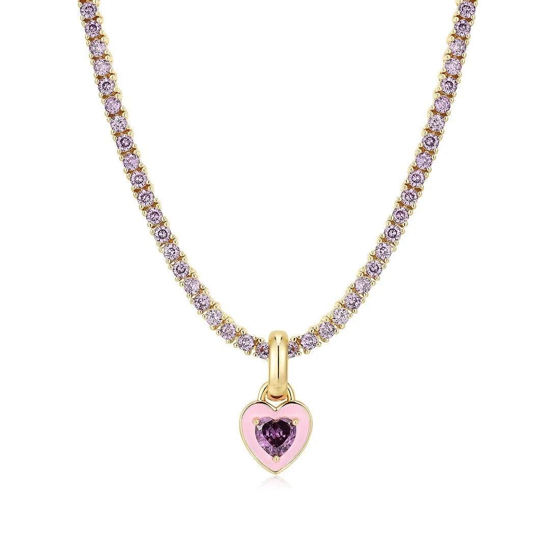 Rhinestone Amor Necklace