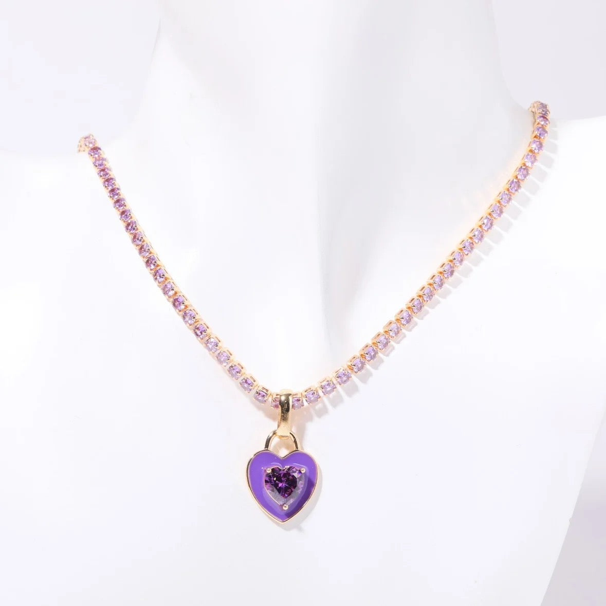 Rhinestone Amor Necklace