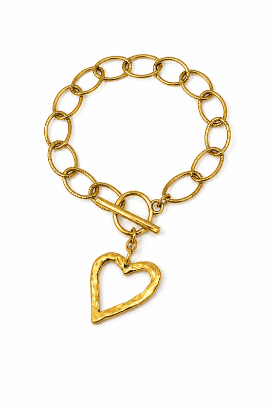 Heart Chunky Chain Bracelet