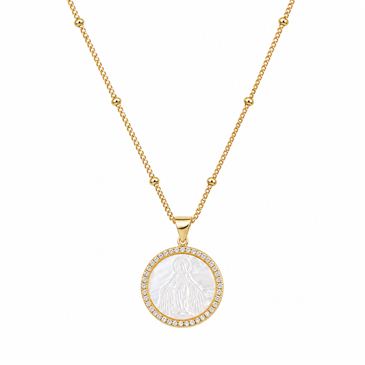 Mother of Pearl Circle Pendant