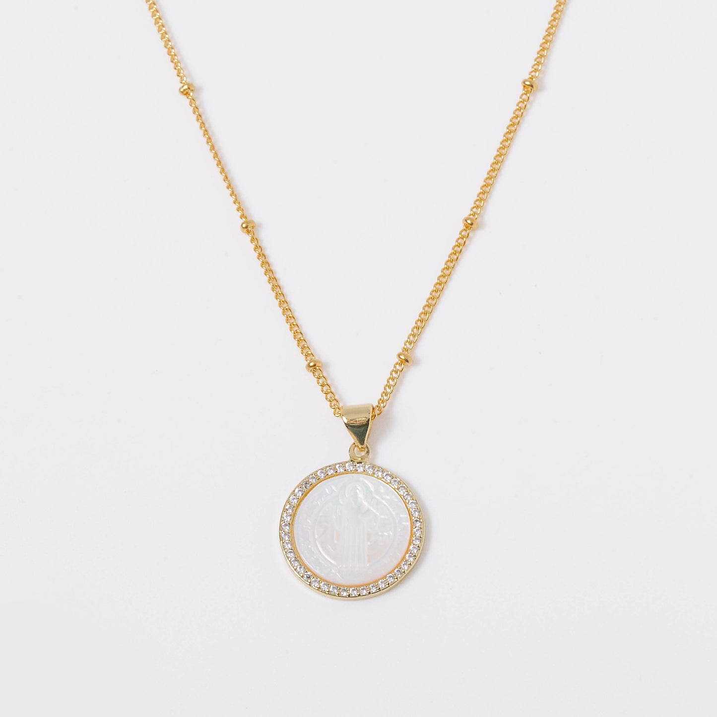 Mother of Pearl Circle Pendant