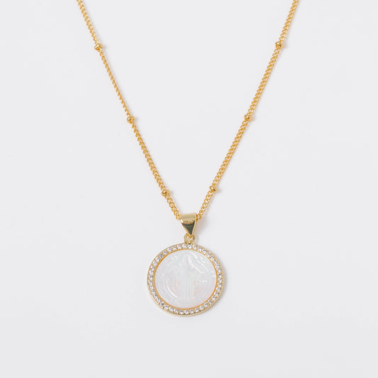 Mother of Pearl Circle Pendant