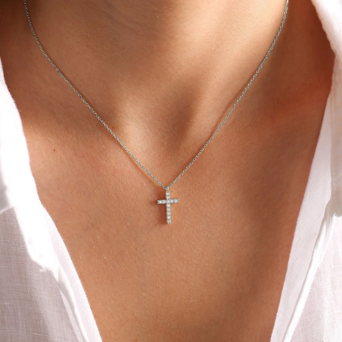 Crystal Cross Necklace