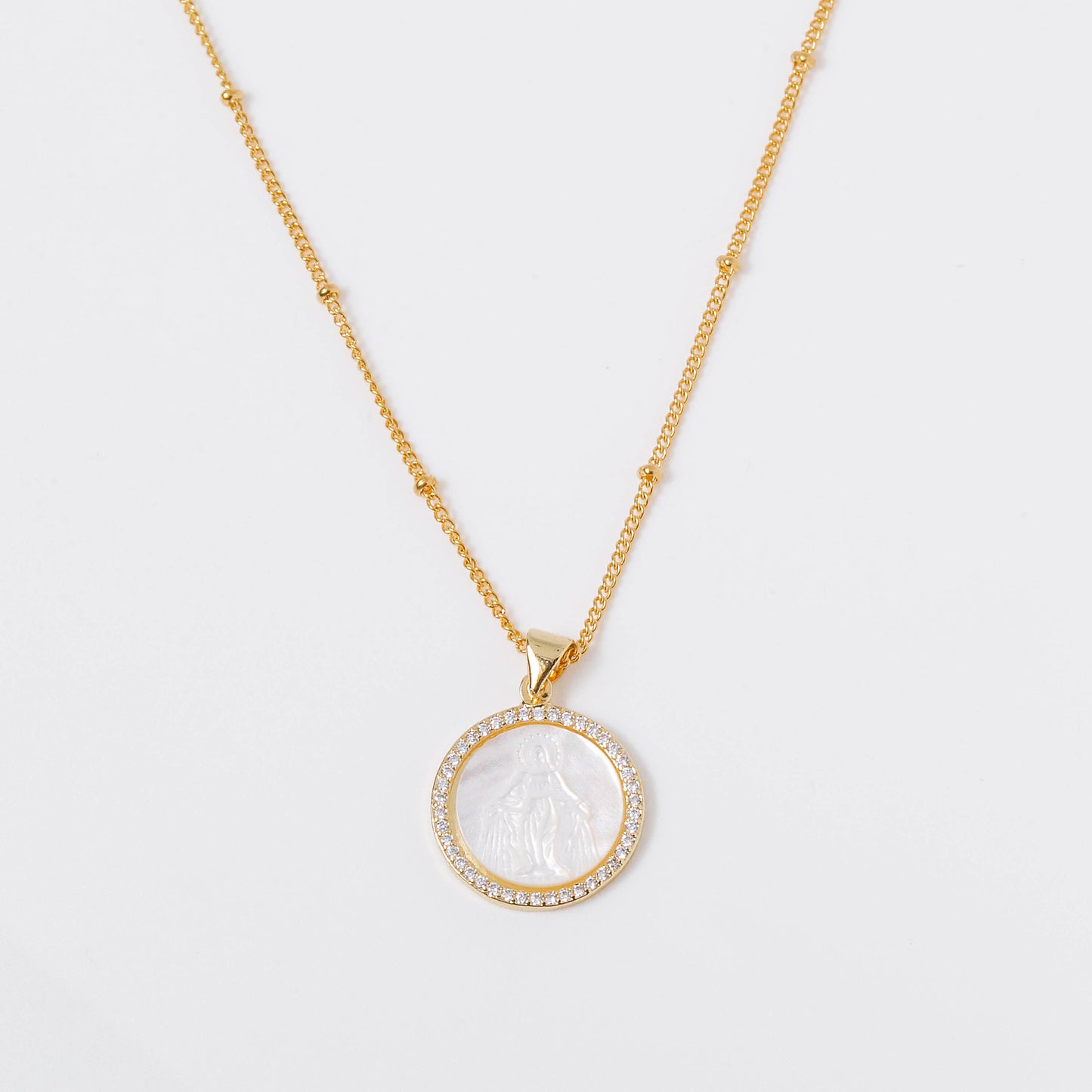 Mother of Pearl Circle Pendant