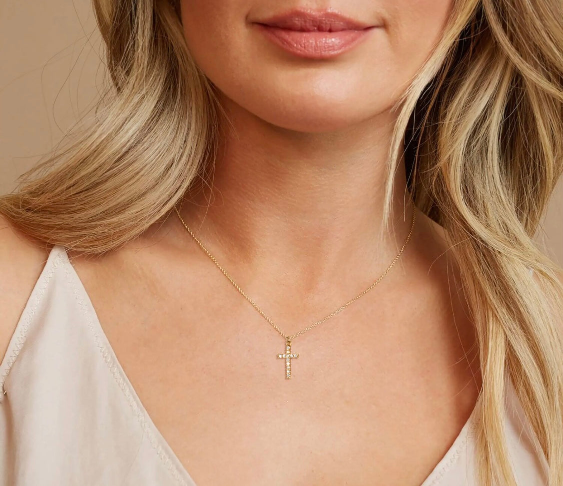 Crystal Cross Necklace