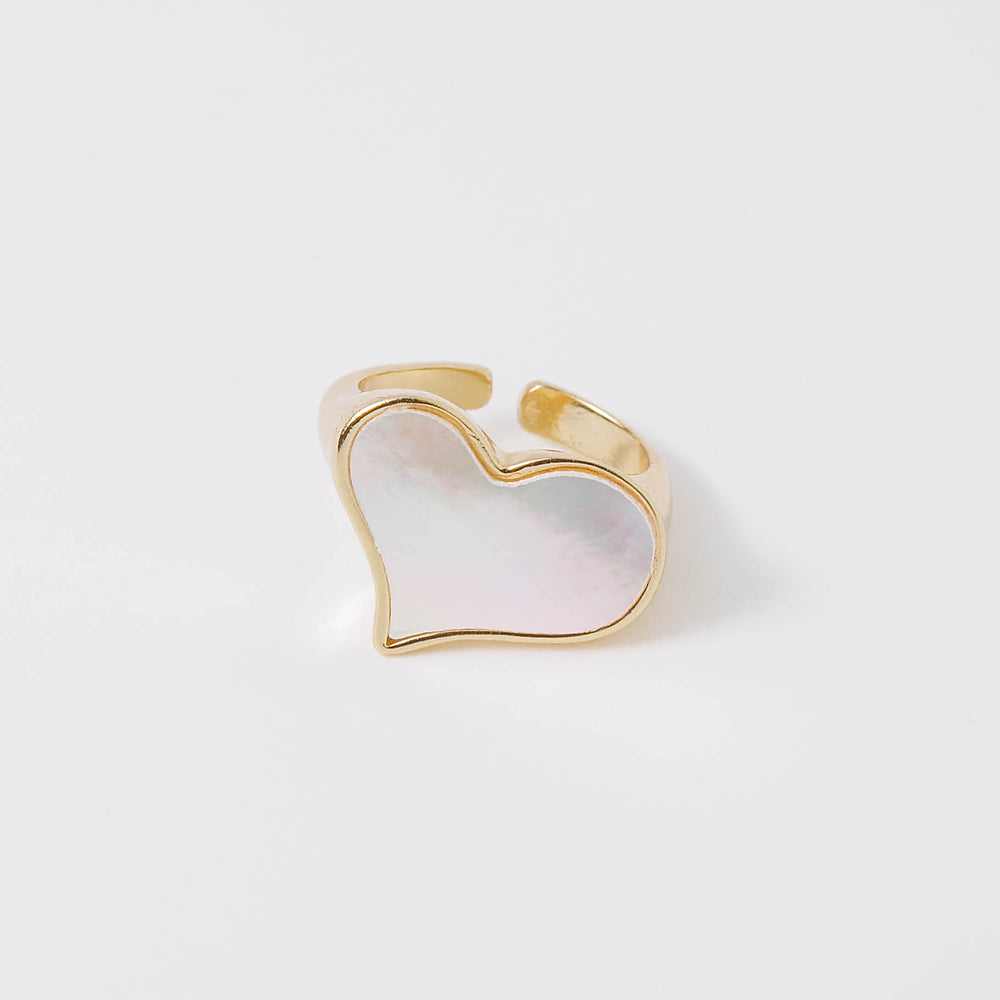 Mother of Pearl Heart Ring