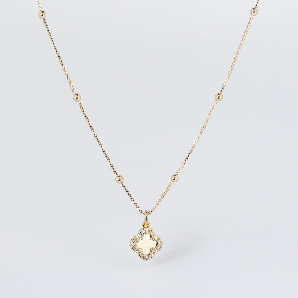 Gold Quatrefoil Necklace