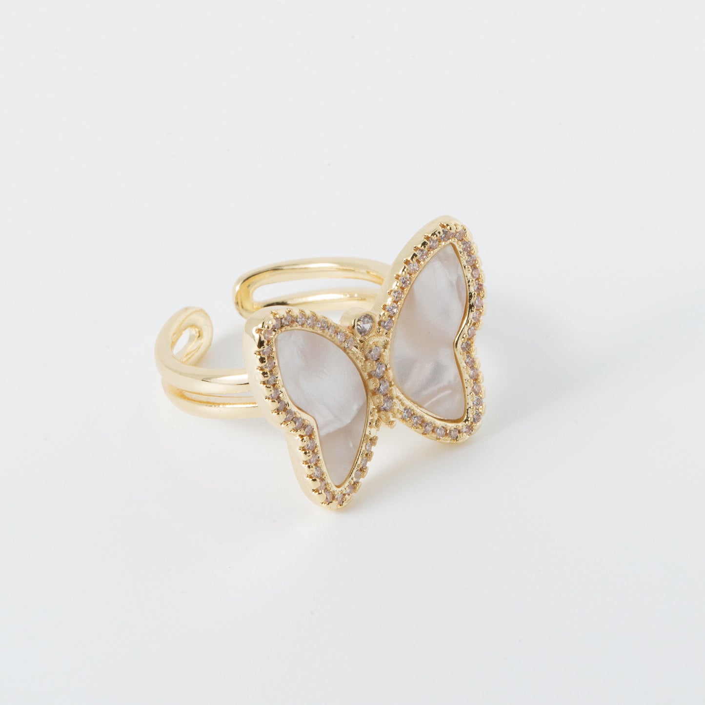 Mother of Pearl Butterfly Ring