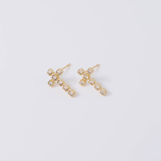 Dainty Cross Earrings